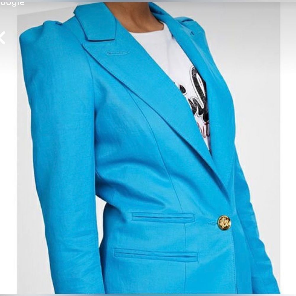 Smythe Bright Turquoise Single-Button Blazer